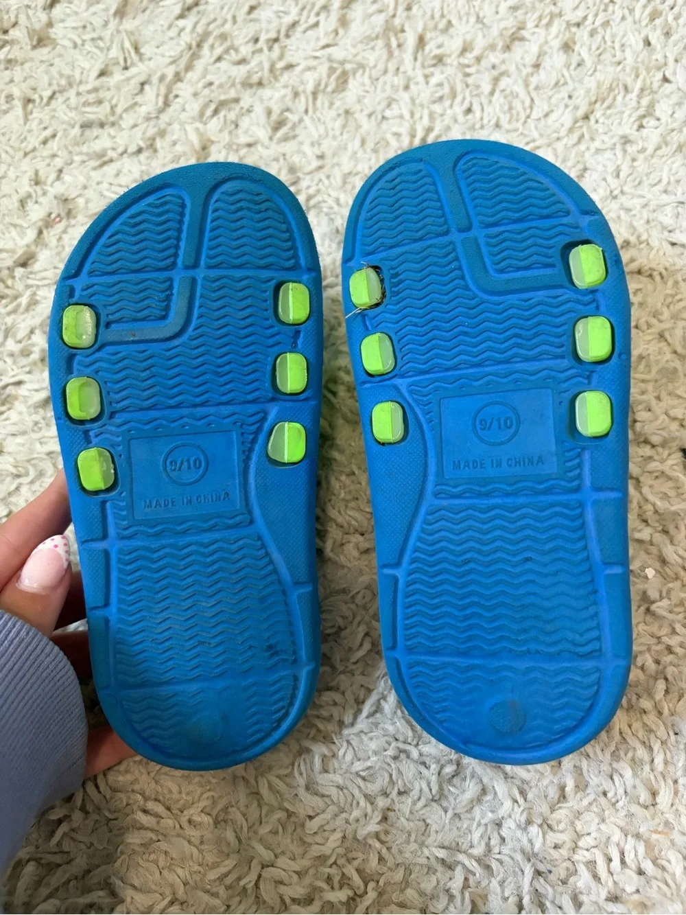 Kids' PJ Masks Green & Blue Slide Sandals